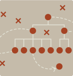 An image of a play sketched out for football.