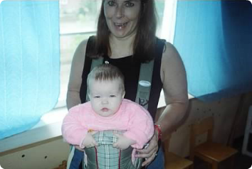 Beth and her daughter shortly after adopting her from Kazakhstan.