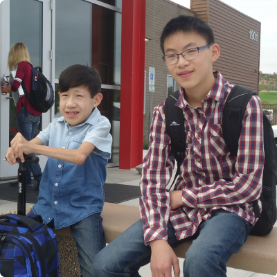Two boys who became psychological siblings in their orphanage in China, are now brothers through adoption.