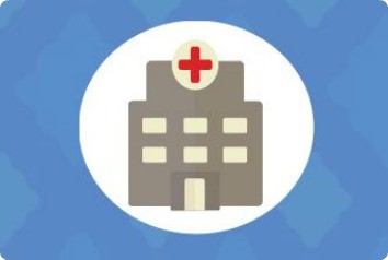 Hospital icon from hospital tips infographic.