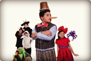  6 kids in fairy tale costumes
