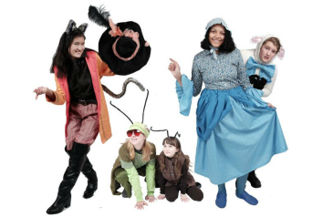 Kids dressed up as well-known fairy tale characters for a mental health musical.