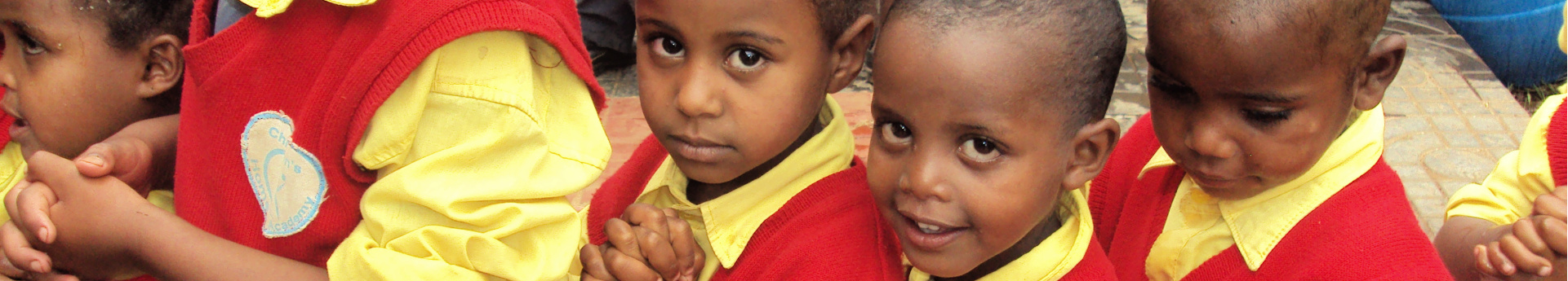 Young children at school in Hossana Ethiopia