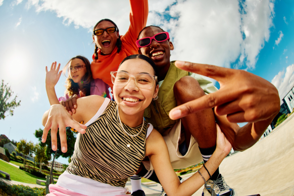 gen z group selfie