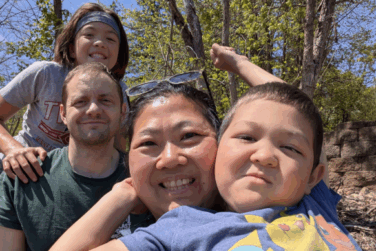 Jennie with her family