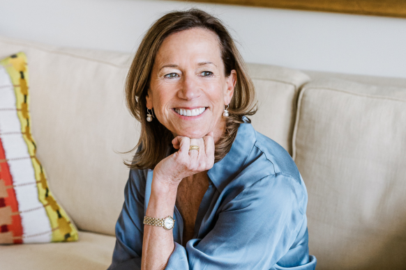 photo of author Susan Strong in her home